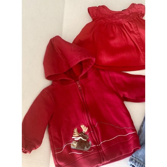 6-9 Month Name Brand Baby Girl Clothes Lot/4 Jeans, 2 Shirts, Jacket - Picture 5 of 12